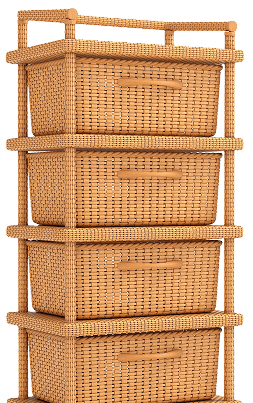 Wide Weave Tower Espresso